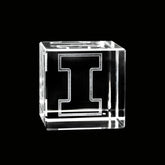 Fan Frenzy Gifts Illinois Fighting Illini Officially Licensed Laser Engraved Crystal Cube